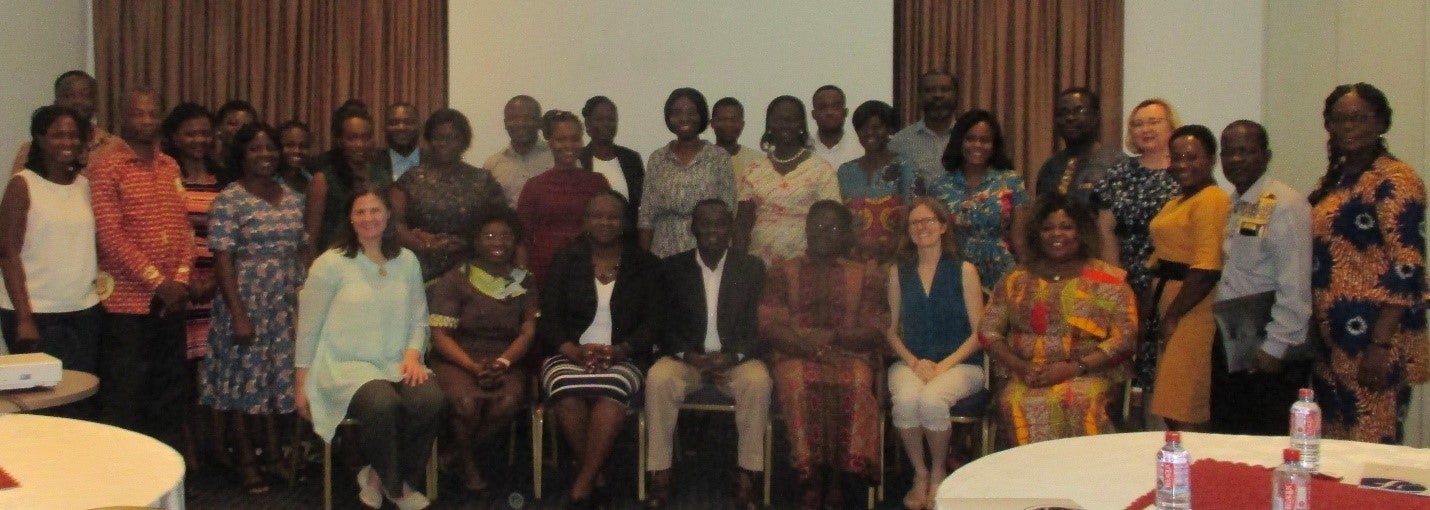 Dr. Prado and Dr. Adu-Afarwuah seated with collaborators